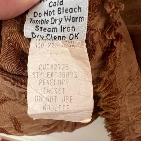 VTG Tianello Penelope Fitted Light Brown (Terracotta) Deconstructed Jacket Sz L - Picture 5 of 6